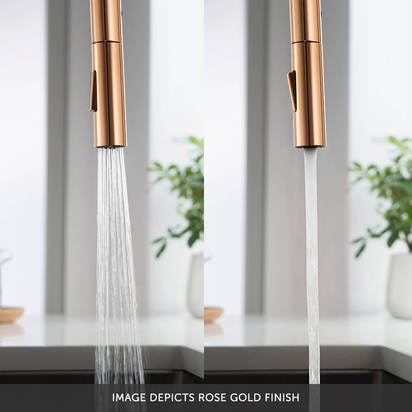 Just Taps VOS Pull Out Spray Single Lever Mono Kitchen Mixer - Brushed Bronze