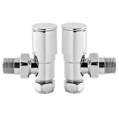 Brenton Chrome Round Angled Radiator Valves