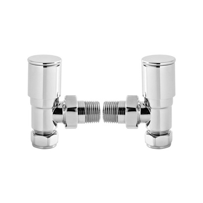 Brenton Chrome Round Angled Radiator Valves