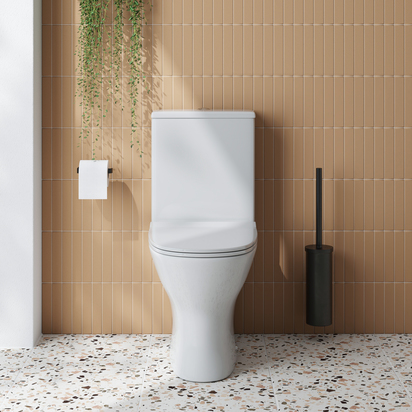 Harbour Acclaim Compact Rimless Back to Wall Close-Coupled Toilet & Soft Close Seat