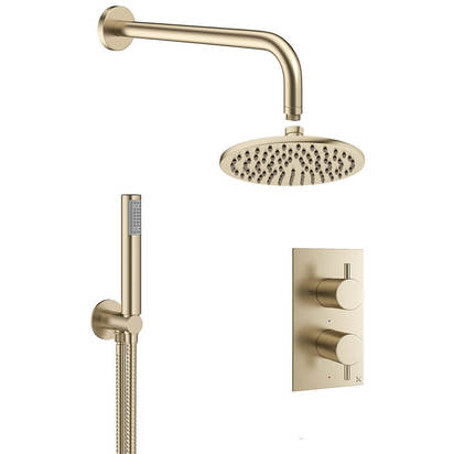 Crosswater MPRO 2 Outlet 2 Handle Shower Bundle - Brushed Brass
