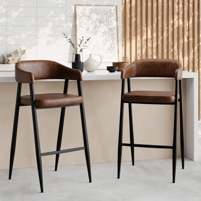Presley Bar Stool, Vintage Tan