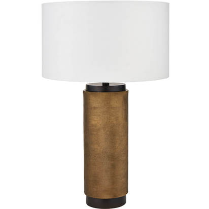 Aurelio Antique Brass & Ivory Table Lamp