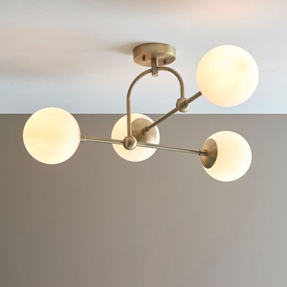 Pilar 4 Light Brass Ceiling Light