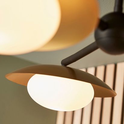 Carrei 3 Light Semi Flush Gold and Bronze Ceiling Light