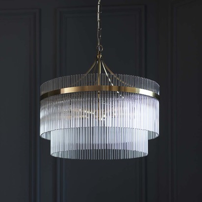 Marietta 5 Light Antique Brass Pendant Ceiling Light