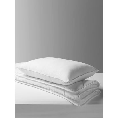 John Lewis Kids' Easycare Washable Duvet and Pillow Set, 4 Tog, Cotbed White | 120 x 140cm