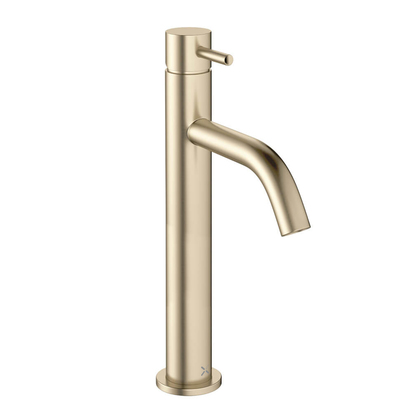 Crosswater MPRO Basin Tall Mixer Tap - Brushed Brass