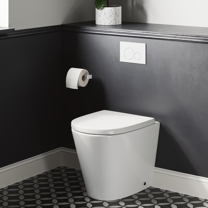 Harbour Clarity Back to Wall Rimless Toilet & Wrap Over Soft Close Seat 