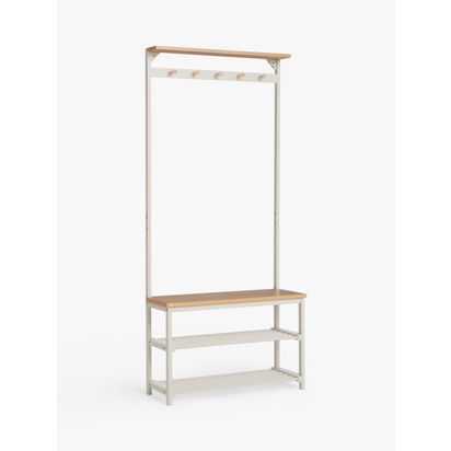 John Lewis Country Hallway Unit (FSC Ash Wood) Linen | H183 x W82 x D31cm