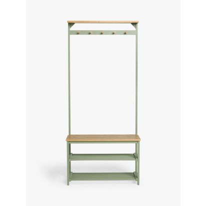 John Lewis Country Hallway Unit (FSC Ash Wood) Sage Green | H183 x W82 x D31cm