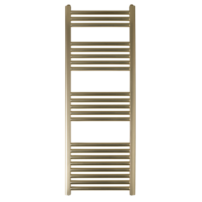 EliteHeat Steel Ladder Heated Towel Rail 25mm Bars - Brushed Brass - 1200 x 400mm