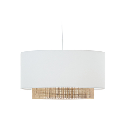 Erna bamboo ceiling lamp shade in a natural and white finish Ã˜ 60 cm