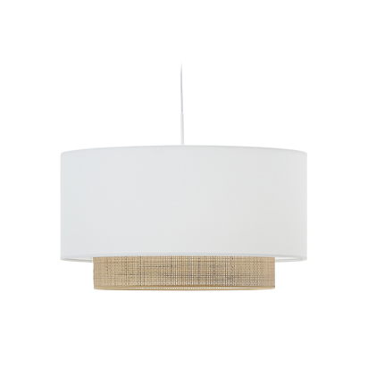 Erna bamboo ceiling lamp shade in a natural and white finish Ã˜ 60 cm