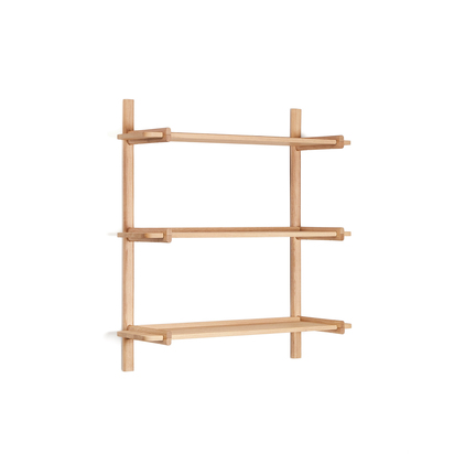 Sitra modular shelf, 3 solid oak wood shelves in a natural finish, 90 cm, FSC Mix Credit
