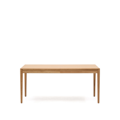 Lenon extendable table in natural FSC Mix Credit solid oak wood and veneer 160(200)x90