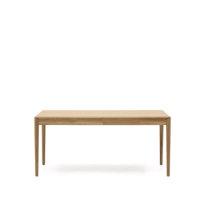 Lenon extendable table in natural FSC Mix Credit solid oak wood and veneer 160(200)x90