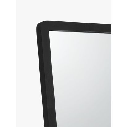 John Lewis Slim Solid Oak Wood Full-Length Cheval Mirror, 160 x 42cm Black | H160 x W42 x D5.3cm