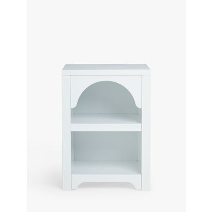 John Lewis Arc Nursery Bedside Table, White White | H55.7 x W40 x D30cm