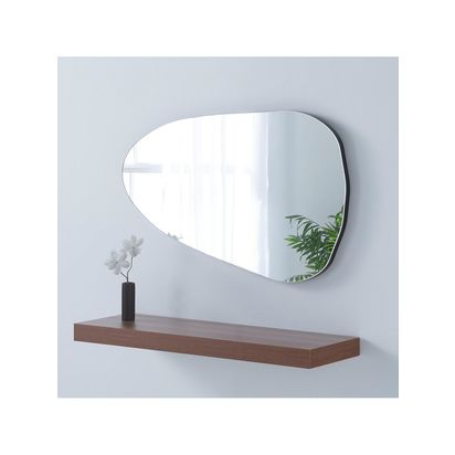 Yearn Organic Wall Mirror, 80 x 50cm Black | H47 x W78 x D2cm