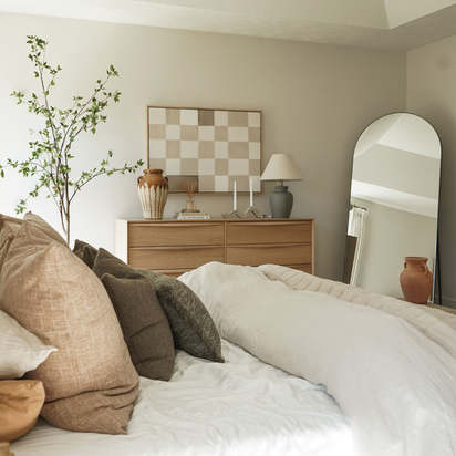 Neutral Checkerboard - Large / Natural