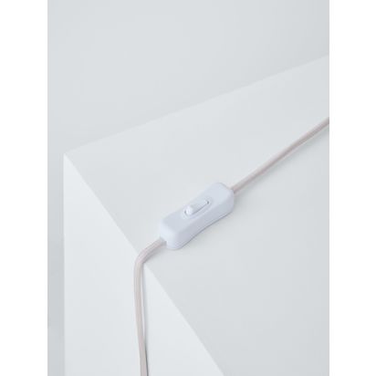 John Lewis Twist Bulb Holder Table Lamp Buttermilk Gloss | H15 x W11 x D11cm