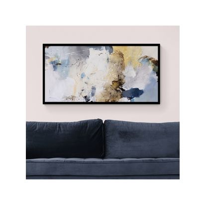 John Lewis Natasha Barnes 'Wind Beneath Your Wings' Framed Canvas Print, 63.5 x 123.5cm, Yellow/Blue Yellow/Blue | H63.50 x W123.50 x D2.80cm