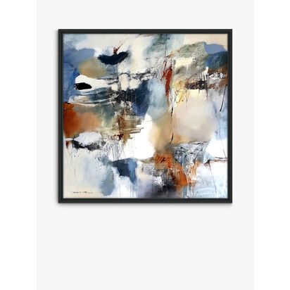 John Lewis Natasha Barnes 'Continuation' Framed Canvas Print, 64 x 64cm, Blue/Multi Blue/Multi