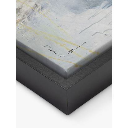 John Lewis Natasha Barnes 'Formation' Abstract Framed Canvas Print, 66 x 126cm, White/Multi White/Multi | 126 x 66 x 3cm
