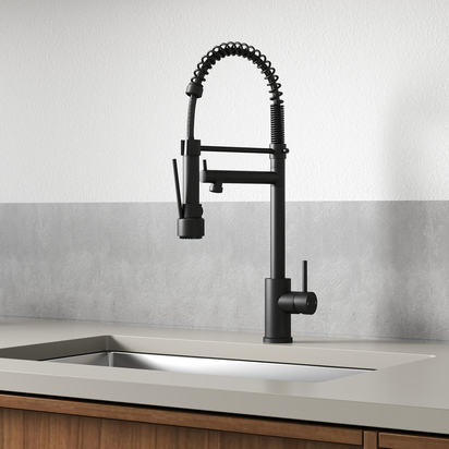 Vellamo Hanbury Professional Kitchen Pullout Spray Tap - Matt Black