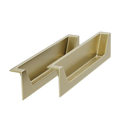 Isla 800mm Wall Hung Vanity Unit & Basin with Brushed Brass Handles - Davos Oak