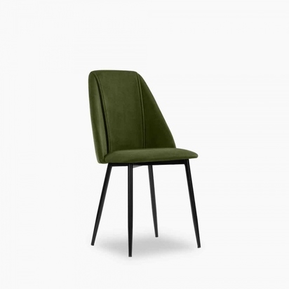 Marco Dining Chair, Olive Green Sustainable Velvet