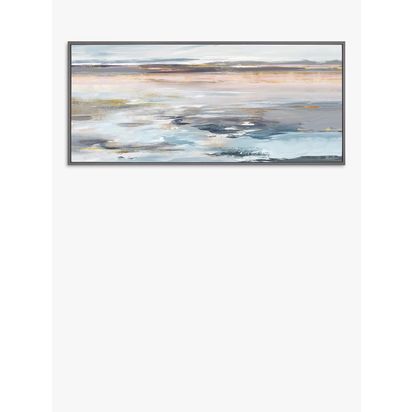 John Lewis Valeria Mravyan 'Eventide' Abstract Framed Canvas, 59 x 134cm, Multi Multi | H30 x W590 x D1340mm