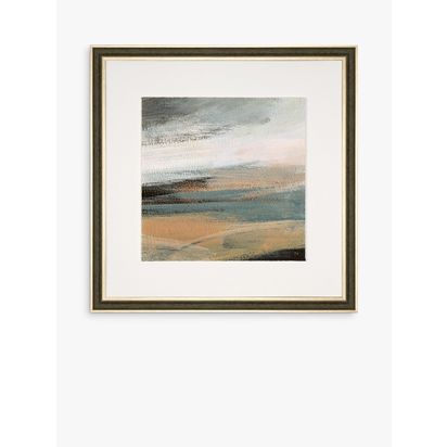 John Lewis 'First Light' Framed Print & Mount, 49 x 49cm, Blue/Multi Blue/Multi | H13 x W490 x D490mm