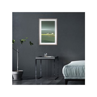 John Lewis 'First Light' Framed Print & Mount, 49 x 49cm, Blue/Multi Blue/Multi | H13 x W490 x D490mm