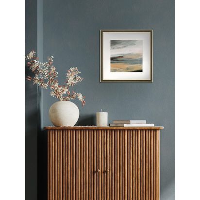 John Lewis 'First Light' Framed Print & Mount, 49 x 49cm, Blue/Multi Blue/Multi | H13 x W490 x D490mm