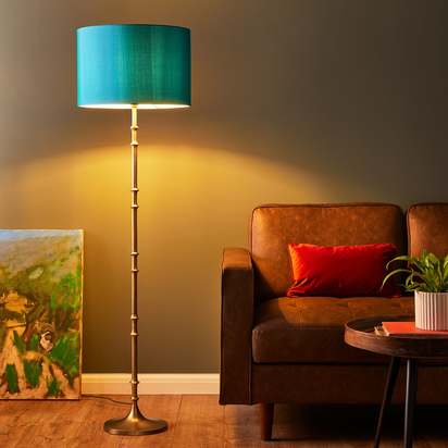 Pitigliano floor lamp in brass