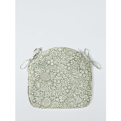 John Lewis Hidcote Seat Pad Green