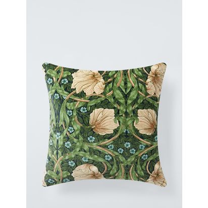Morris & Co. Pimpernel Velvet Cushion, Midnight Midnight | H45 x W45cm