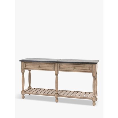 Gallery Direct Selma 2 Drawer Console Table, Natural Natural | H84 x W165 x D45cm