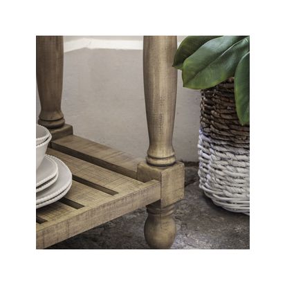 Gallery Direct Selma 2 Drawer Console Table, Natural Natural | H84 x W165 x D45cm