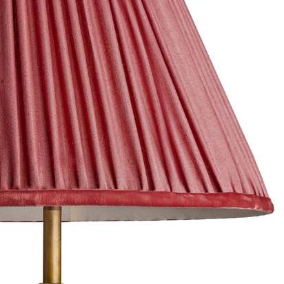 30cm empire shade in currant silk with velvet tape