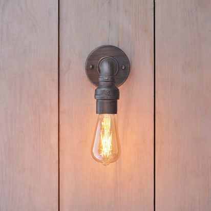 Pipe 1 Light Industrial Wall Light