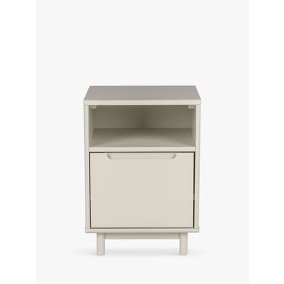 John Lewis Format 1 Drawer Bedside Table Greige | H50 x W36 x D36cm