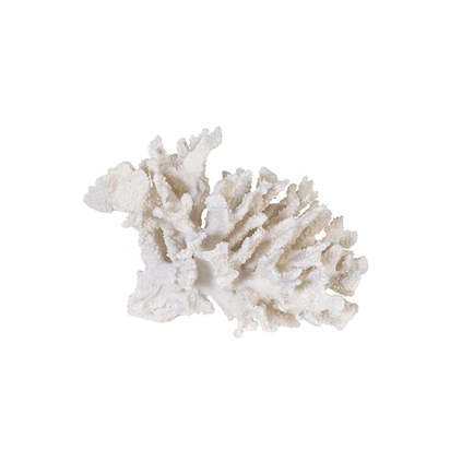 Faux Pure White Coral Ornament