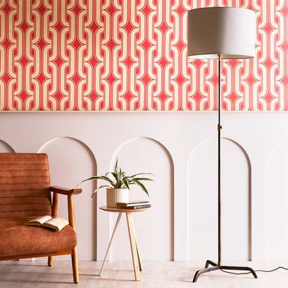 Han floor lamp in bronze and brass