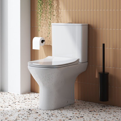 Harbour Acclaim Rimless Close Coupled Toilet & Soft Close Wafer Seat