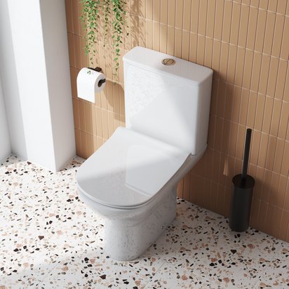 Harbour Acclaim Rimless Close Coupled Toilet & Soft Close Wafer Seat
