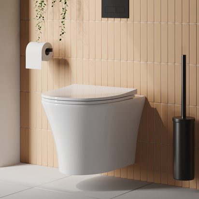 Harbour Acclaim Rimless Short Projection Wall Hung Toilet & Soft Close Seat