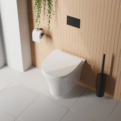 Harbour Acclaim Rimless Short Projection Wall Hung Toilet & Slimline Soft Close Seat